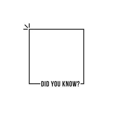 Black thin line did you know frame Stock Illustration