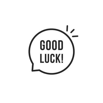 Black thin line good luck bubble Stock Illustration