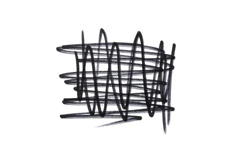 Black thin lines are drawn both horizontally and vertically with a black ma.. Stock Photos