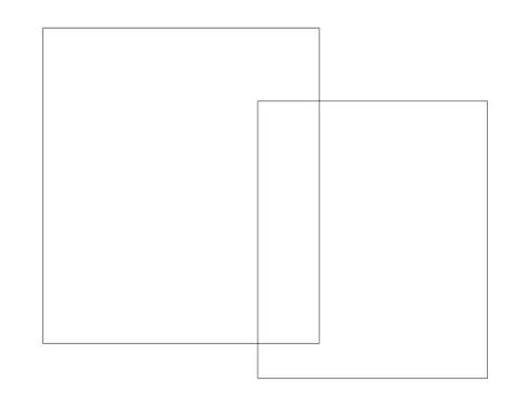 Black thin rectangular frame on the white background. 库存插图