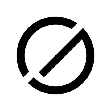 Black Thin Round Letter G Icon Stock Illustration