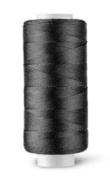 Black thread on the coil vertically Stock Photos
