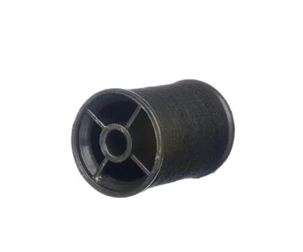 Black thread isolated on white Stock Photos