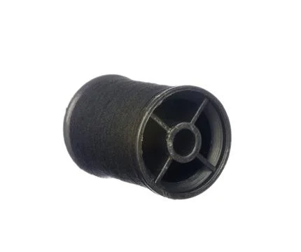 Black thread isolated on white Stock Photos