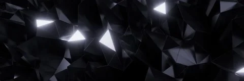 Black three-dimensional triangular dynamic background Stock Footage 318940867