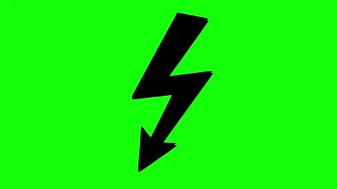 Black thunder bolt shiving line boil effect animation Stock Footage 342830158