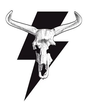 Black thunderbolt Stock Illustration