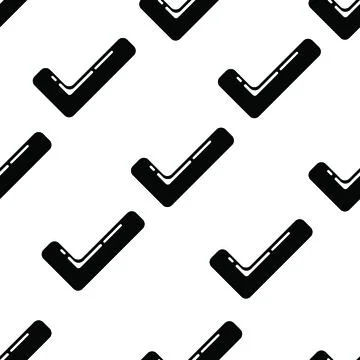 Black Tick Sign Stock Illustration