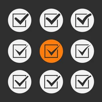 Black ticks or check marks Stock Illustration