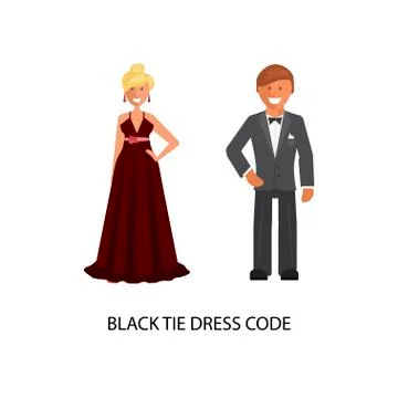 Black tie dress code Stock Illustration
