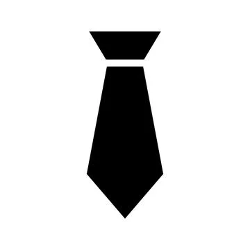 Black tie icon. Concept of formal wear, business attire, and elegance. Stock Illustration