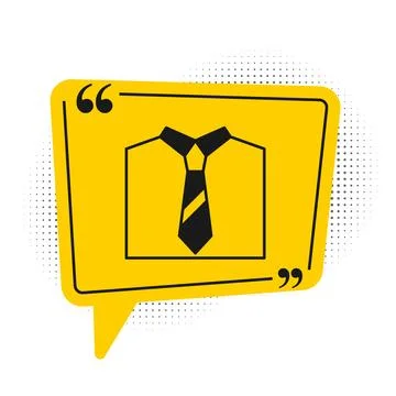 Black Tie icon isolated on white background. Necktie and neckcloth symbol. .. イラスト素材