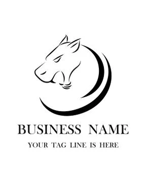 Black tiger head logo eps 10 Stock Illustration