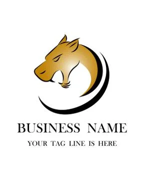 Black tiger head logo eps 10 Stock Illustration
