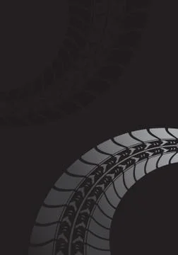 Black tire track background Stock Illustration