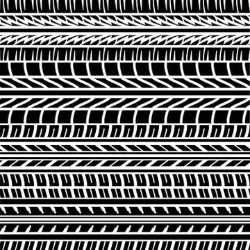 Black tire track background Stock Illustration