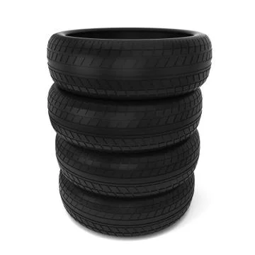 Black tires Stock Illustration