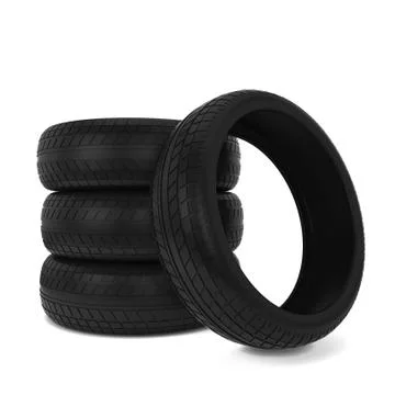 Black tires Stock Illustration