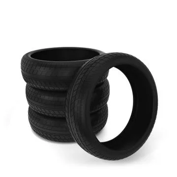 Black tires Stock Illustration