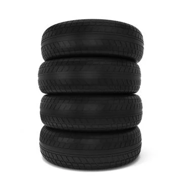 Black tires Stock Illustration
