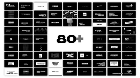 Black Titles Pack Стоковые After Effects