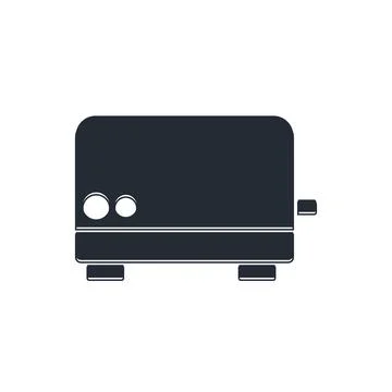 Black Toaster icon isolated on white background.  Vector 스톡 일러스트
