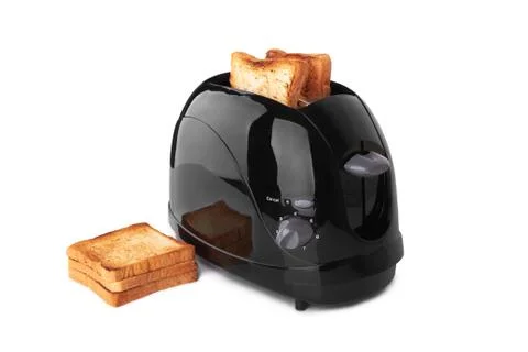 Black toaster isolated Stock Photos