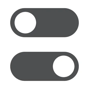 Black toggle button vector design Stock Illustration
