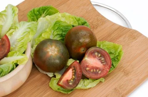 Black tomatoes Foto stock