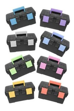 Black Tool Boxes Stock Photos