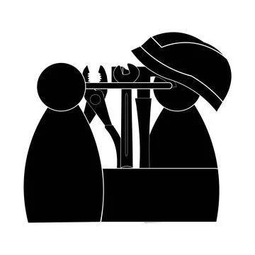 Black Toolbox Full of Tools Vector Illustration Stock Illustration