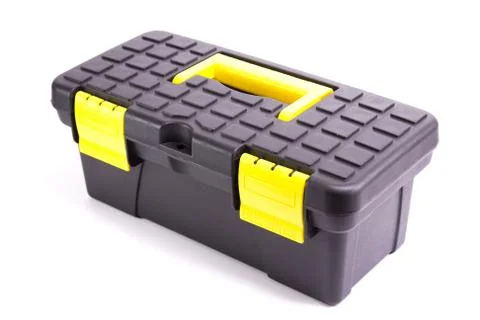 Black tools box Stock Photos