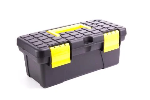 Black tools box Stock Photos