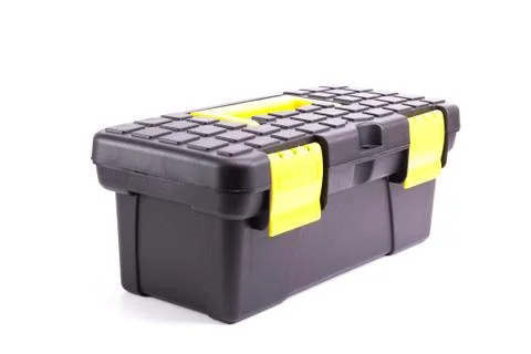 Black tools box Stock Photos