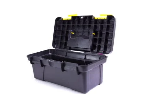 Black tools box Stock Photos