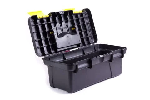 Black tools box Stock Photos