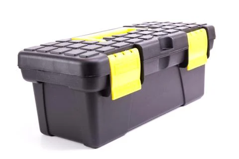 Black tools box Stock Photos