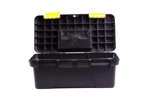 Black tools box Stock Photos