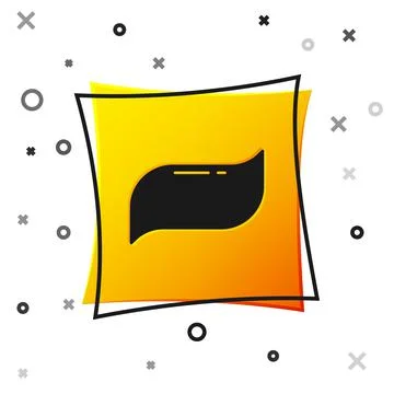Black Toothpaste icon isolated on white background. Yellow square button. Vector Ilustración de archivo