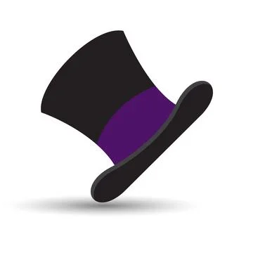 Black top hat Stock Illustration