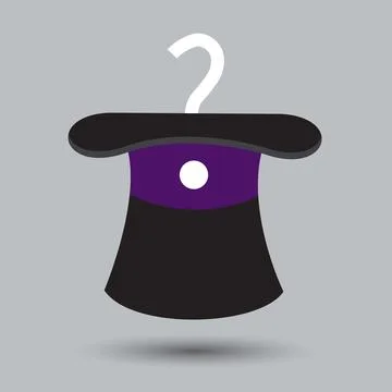 Black top hat Stock Illustration