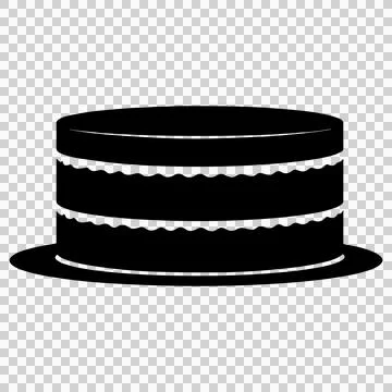 Black top hat. Isolated formal headwear. Stock Illustration