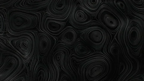 Black topographic circular lines with running matrix code Stock Footage 168691680