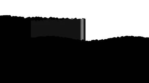 Black torn paper edge transition animation with open and close horizontal tear. 動画素材 329646844