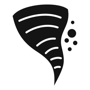 Black tornado rotating and destroying with debris around Stock Illustration