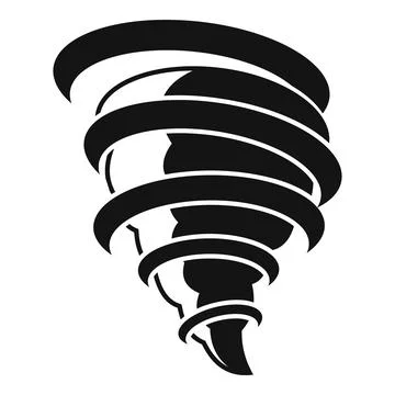 Black tornado rotating and forming a vortex Illustrazione stock