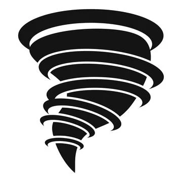 Black tornado rotating and forming a vortex Illustrazione stock