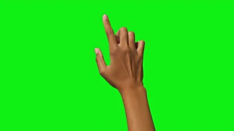 Black Touch Screen Finger Gestures in Cartoon Style Animation - Female Hand Stock Footage 232348970