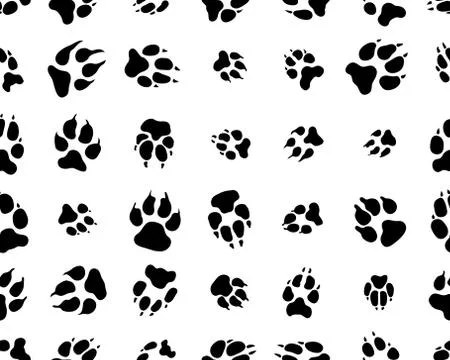 Black trace of dogs Stock Illustration