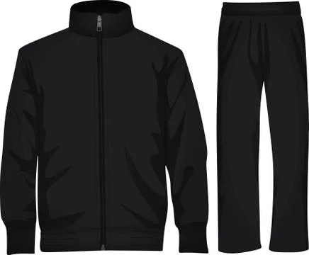 Black Tracksuit vector Stock Illustration